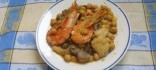 Mar i muntanya de turbot amb cigronets i fredolics